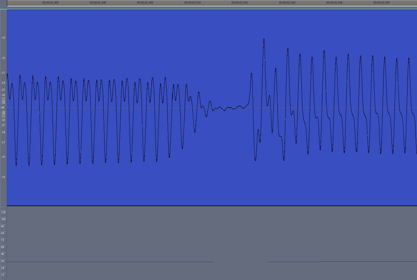 A note correction: the pitch at note-on was difficult to measure accurately, so it is corrected after a short time.