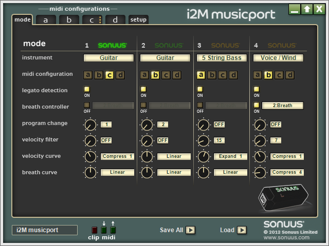 Convertitore MIDI e Interfaccia Audio Hi-Z USB SONUUS i2M Musicport 